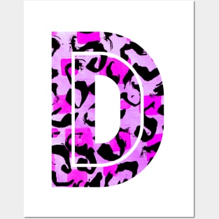 Copy of Abstract Letter D Watercolour Leopard Print Alphabet Posters and Art